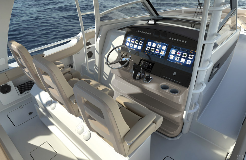 Boston-Whaler 420 Outrage cockpit