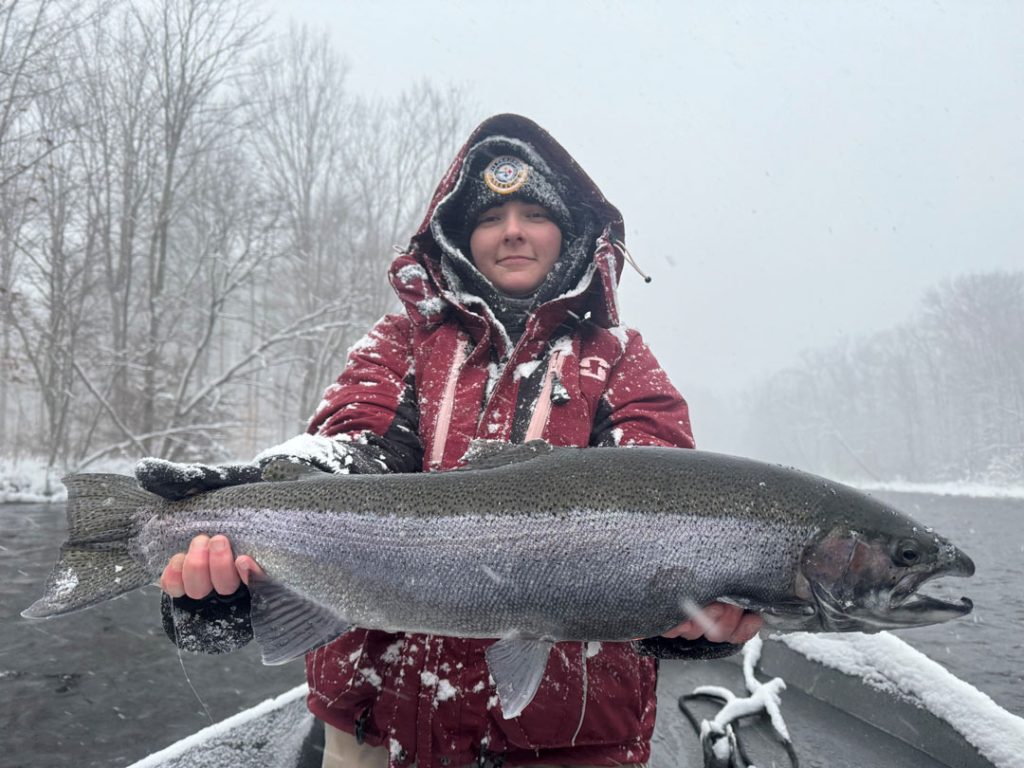 Raven with steelhead